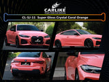 CARLIKE CL-SJ-11 Super Gloss Crystal Coral Orange Vinyl - CARLIKE WRAP