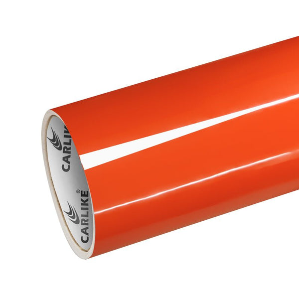 CARLIKE CL-SJ-12 Super Gloss Crystal Bright Orange Vinyl