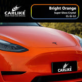 CARLIKE CL-SJ-12 Super Gloss Crystal Bright Orange Vinyl - CARLIKE WRAP