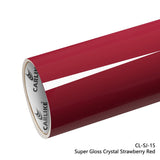 CARLIKE CL-SJ-15 Super Gloss Crystal Strawberry Red Vinyl - CARLIKE WRAP