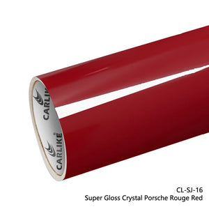 CARLIKE CL-SJ-16 Super Gloss Crystal Porsche Rouge Red Vinyl - CARLIKE WRAP