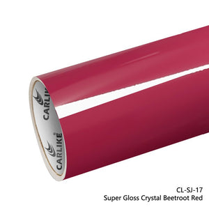 CARLIKE CL-SJ-17 Super Gloss Crystal Beetroot Red Vinyl - CARLIKE WRAP