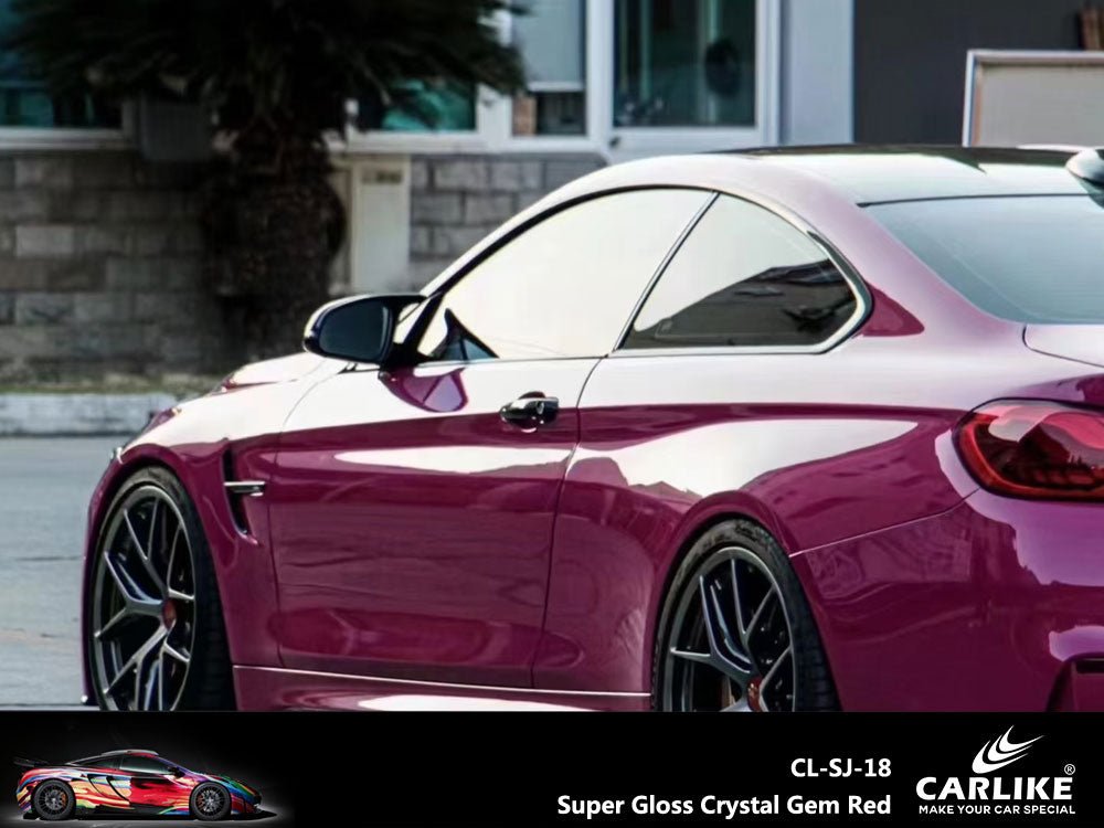CARLIKE CL-SJ-18 Super Gloss Crystal Gem Red Vinyl - CARLIKE WRAP