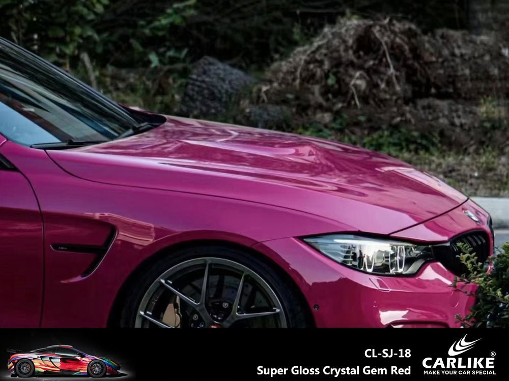 CARLIKE CL-SJ-18 Super Gloss Crystal Gem Red Vinyl - CARLIKE WRAP