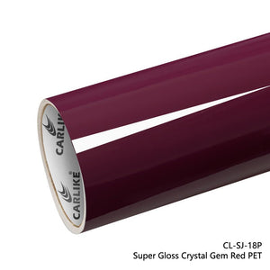 CARLIKE CL-SJ-18P Super Gloss Crystal Gem Red PET Vinyl PET Liner