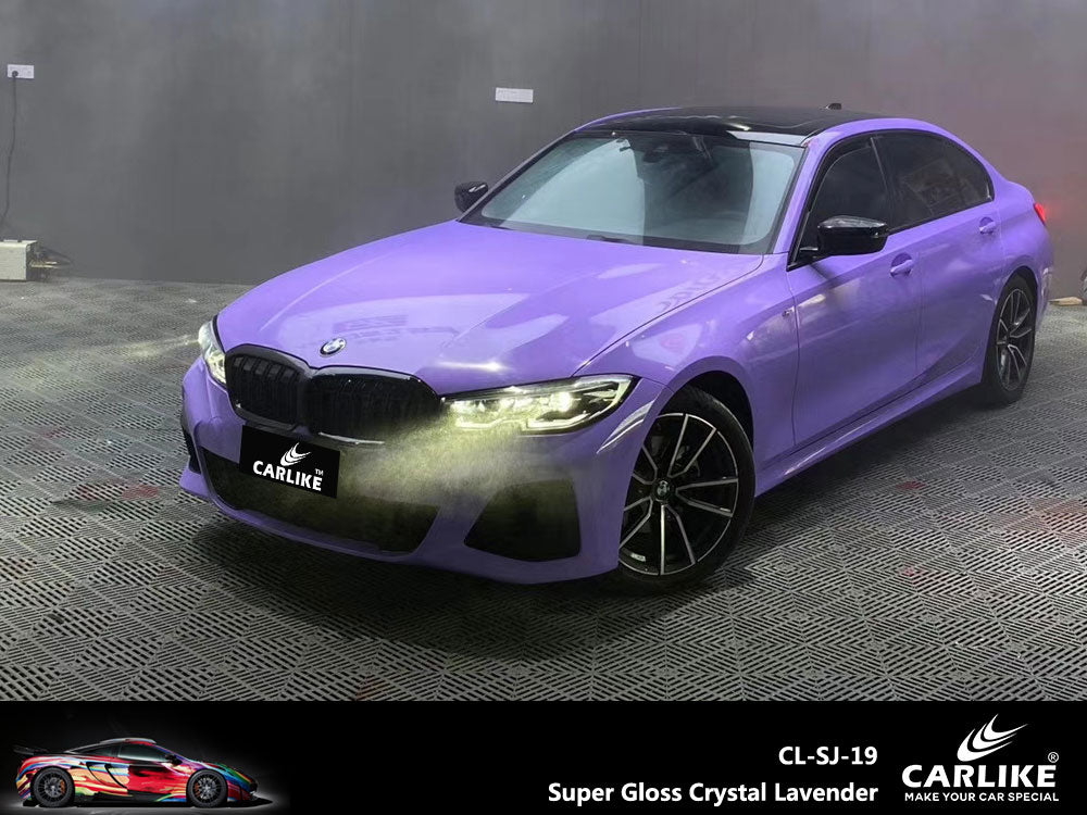 CARLIKE CL-SJ-19P Super Gloss Crystal Lavender Vinyl PET Liner - CARLIKE WRAP