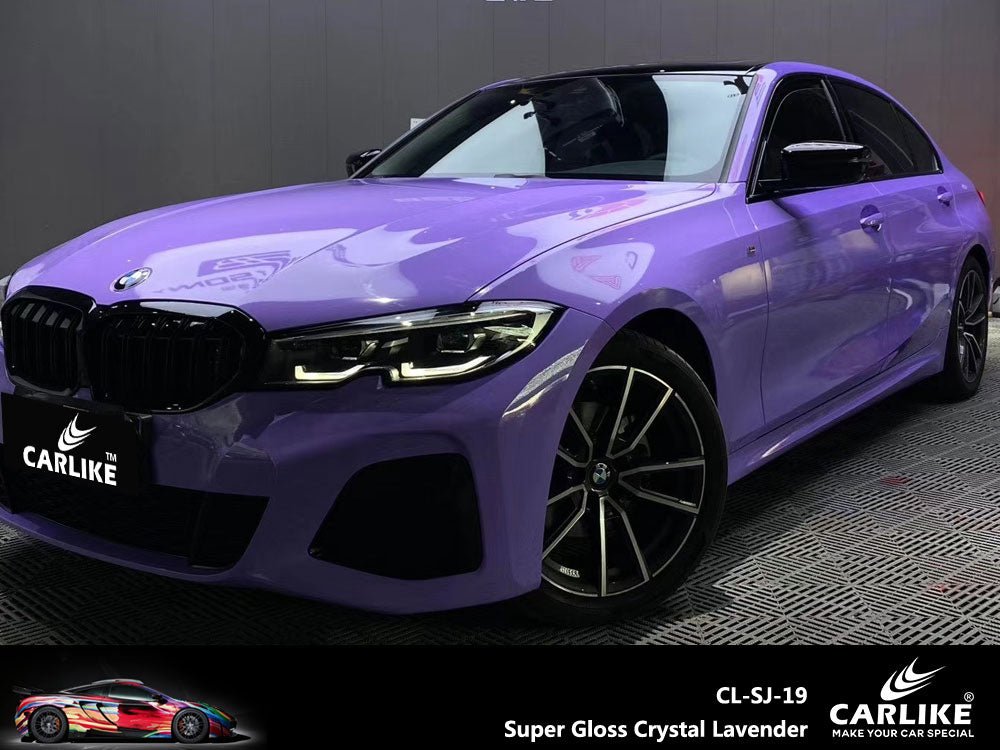 CARLIKE CL-SJ-19P Super Gloss Crystal Lavender Vinyl PET Liner - CARLIKE WRAP