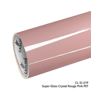 CARLIKE CL-SJ-21P Super Gloss Crystal Rouge Pink Vinyl PET Liner - CARLIKE WRAP