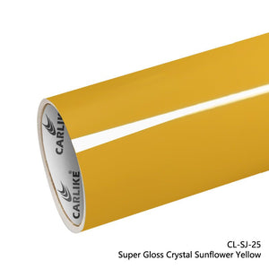 CARLIKE CL-SJ-25 Super Gloss Crystal Sunflower Yellow Vinyl - CARLIKE WRAP