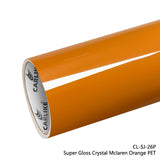 CARLIKE CL-SJ-26P Super Gloss Crystal Mclaren Orange Vinyl PET Liner - CARLIKE WRAP