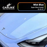 CARLIKE CL-SJ-27P Super Gloss Crystal Mist Blue Vinyl PET Liner - CARLIKE WRAP