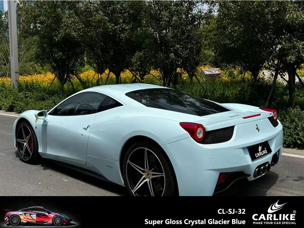 CARLIKE CL-SJ-32 Super Gloss Crystal Glacier Blue Vinyl - CARLIKE WRAP