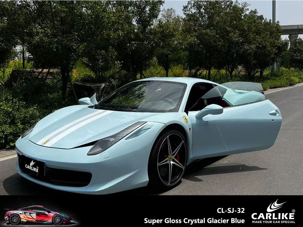 CARLIKE CL-SJ-32 Super Gloss Crystal Glacier Blue Vinyl - CARLIKE WRAP