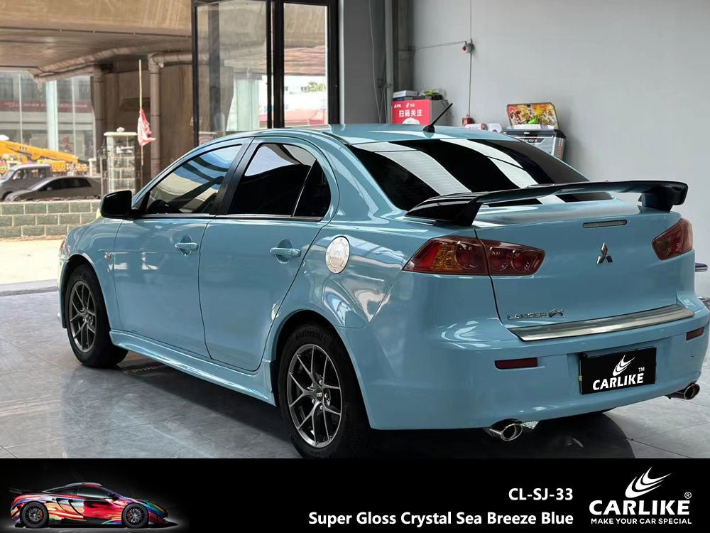 Super Gloss Crystal Sea Breeze Blue Vinyl Wrap Factory