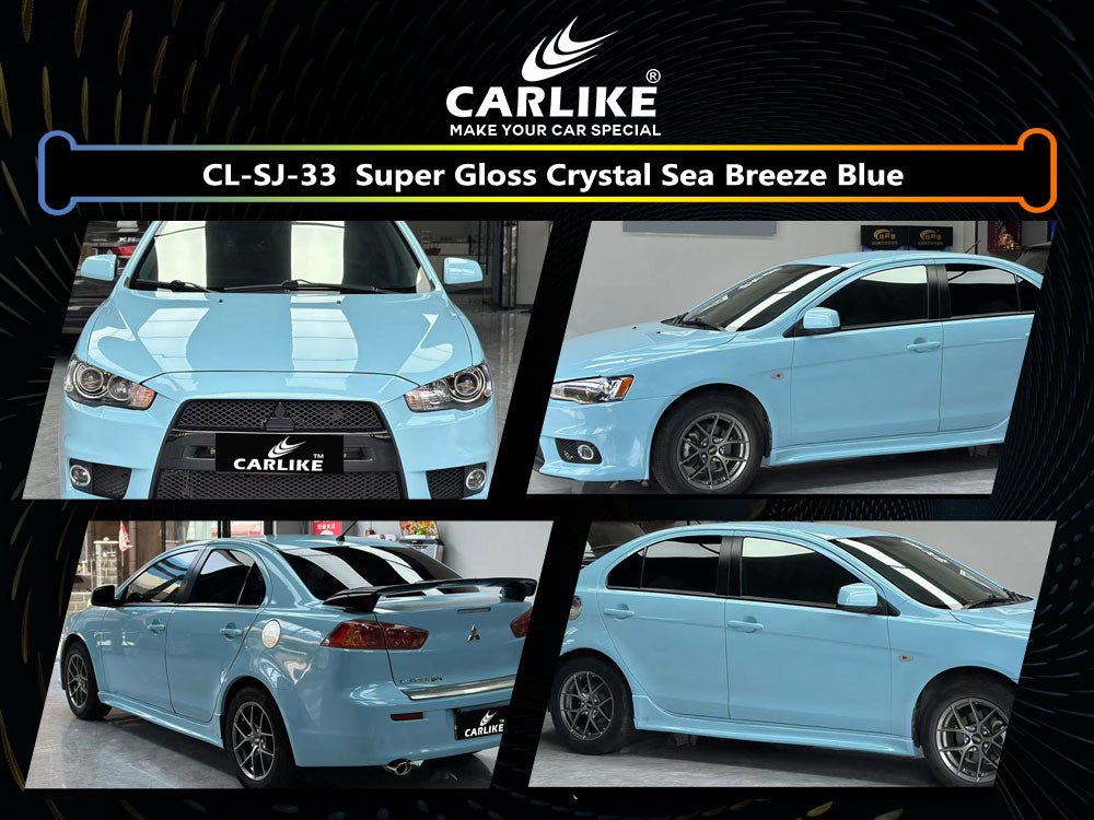 Super Gloss Crystal Sea Breeze Blue Vinyl Wrap Factory