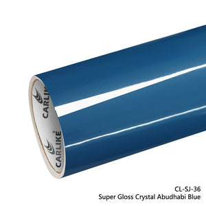 CARLIKE CL-SJ-36 Super Gloss Crystal Abudhabi Blue Vinyl - CARLIKE WRAP