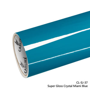CARLIKE CL-SJ-37 Super Gloss Crystal Miami Blue Vinyl - CARLIKE WRAP