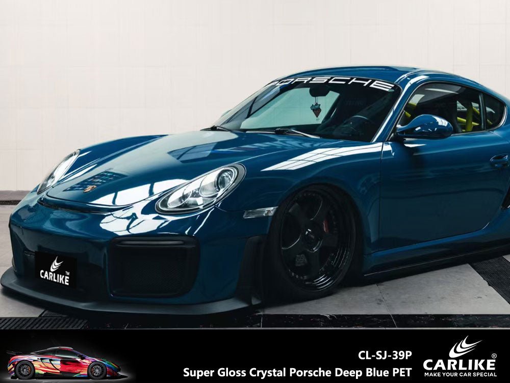 Super Gloss Crystal Porsche Deep Blue Vinyl PET Liner Factory Price