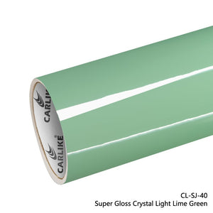 CARLIKE CL-SJ-40 Super Gloss Crystal Light Lime Green Vinyl - CARLIKE WRAP