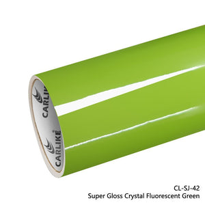 CARLIKE CL-SJ-42 Vinilo verde fluorescente de cristal superbrillante