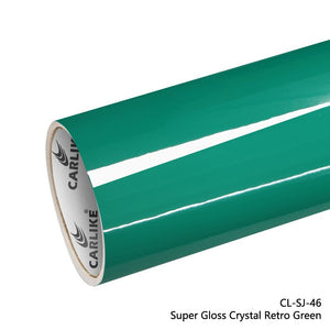 CARLIKE CL-SJ-46 Super Gloss Crystal Retro Green Vinyl - CARLIKE WRAP