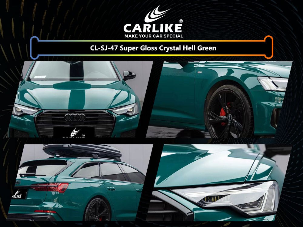 Super Gloss Crystal Hell Green Vinyl PET Liner Auto Wrap