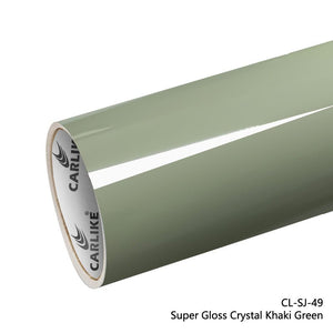 CARLIKE CL-SJ-49 Super Gloss Crystal Khaki Green Vinyl