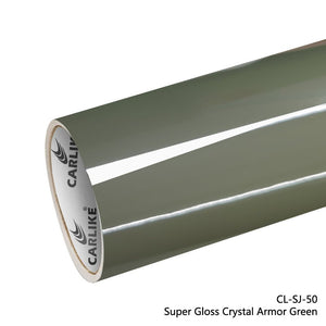 CARLIKE CL-SJ-50 Super Gloss Crystal Armor Green Vinyl - CARLIKE WRAP