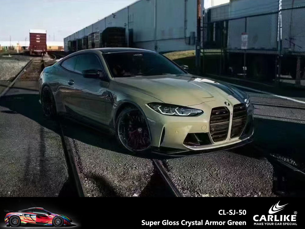 CARLIKE CL-SJ-50 Super Gloss Crystal Armor Green Vinyl - CARLIKE WRAP
