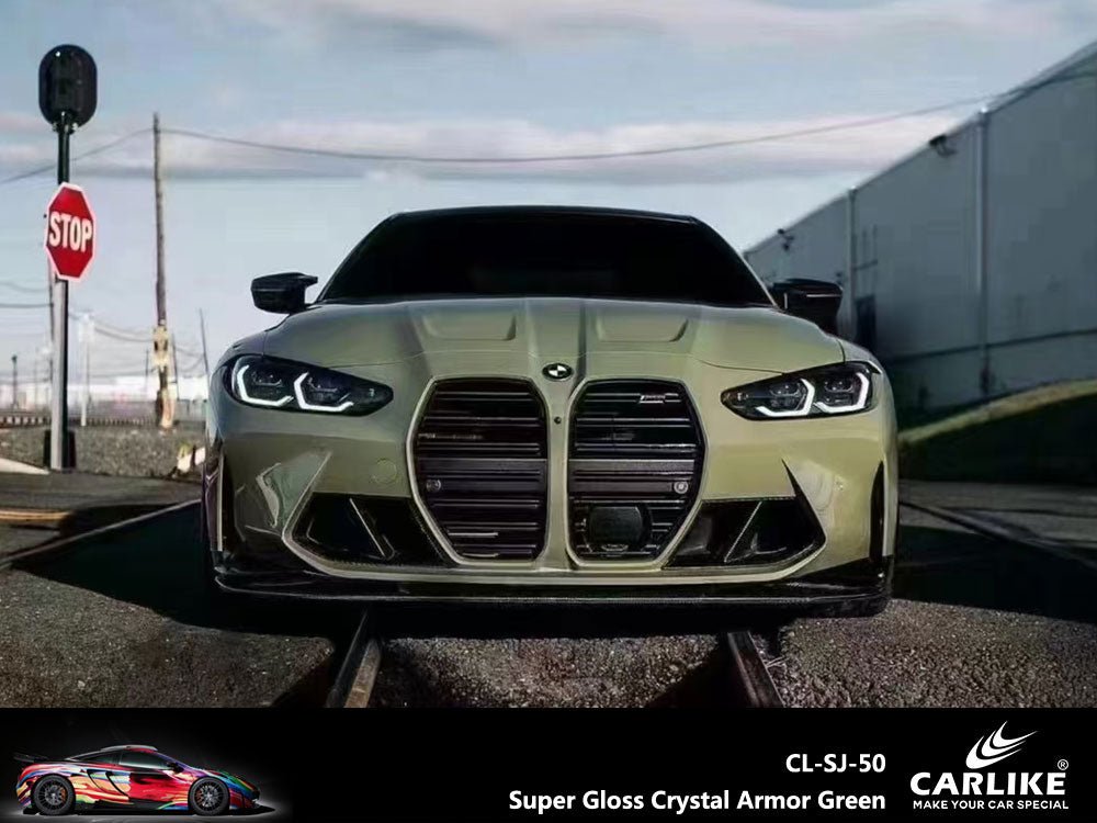 CARLIKE CL-SJ-50 Super Gloss Crystal Armor Green Vinyl - CARLIKE WRAP
