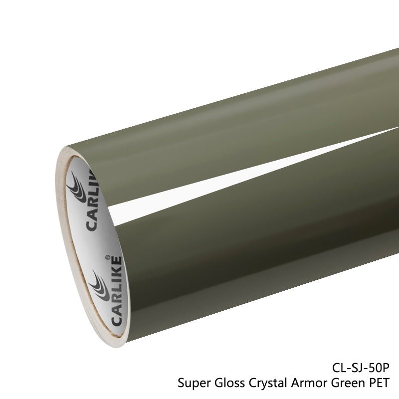 Super Gloss Crystal Armor Green Vinyl PET Liner Auto Wrap