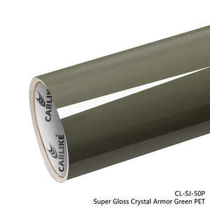 CARLIKE CL-SJ-50P Revestimiento de PET de vinilo verde Crystal Armor súper brillante