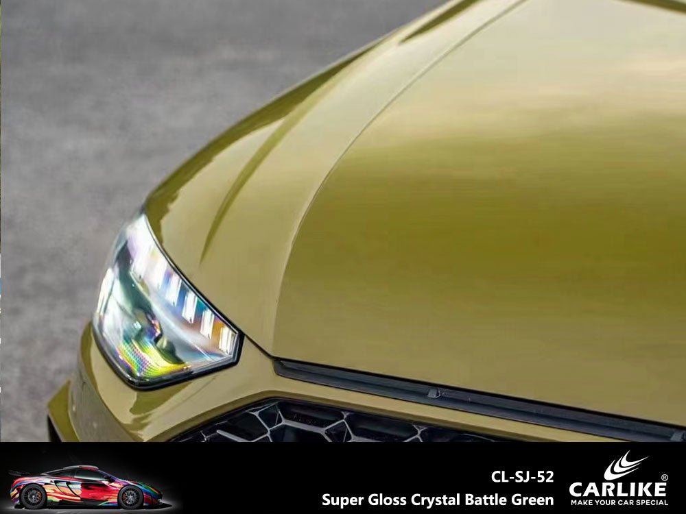 CARLIKE CL-SJ-52 Super Gloss Crystal Battle Green Vinyl - CARLIKE WRAP