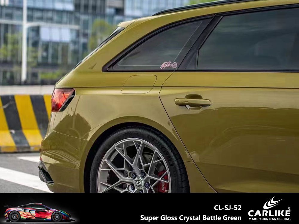 CARLIKE CL-SJ-52 Super Gloss Crystal Battle Green Vinyl - CARLIKE WRAP