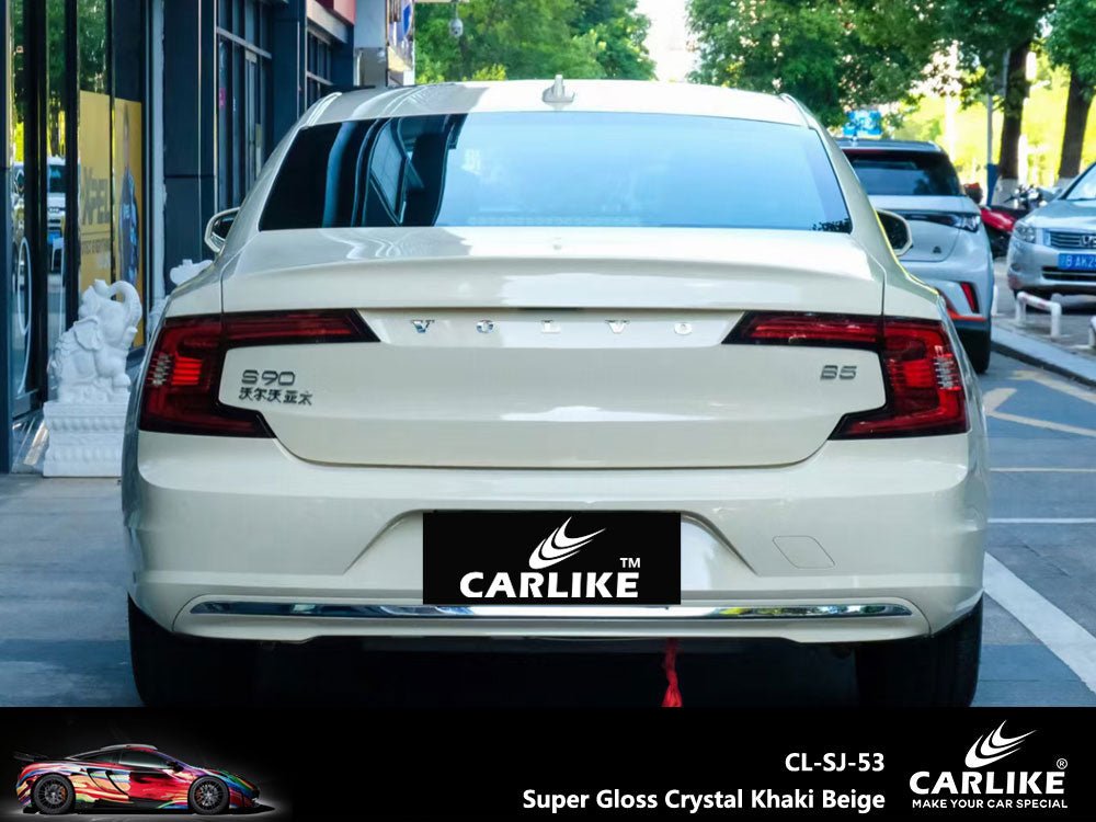 CL-SV-13 super gloss crystal beige car vinyl wrap supplies for BMW - SINO  VINYL