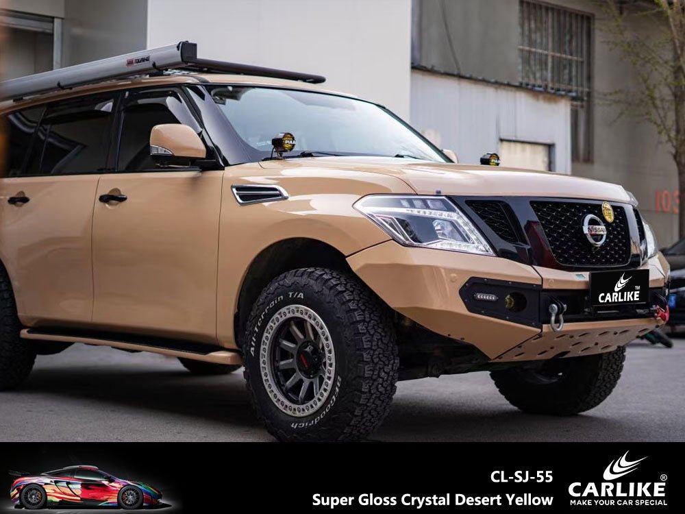CARLIKE CL-SJ-55 Super Gloss Crystal Desert Yellow Vinyl - CARLIKE WRAP
