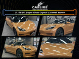 CARLIKE CL-SJ-56 Super Gloss Crystal Caramel Brown Vinyl - CARLIKE WRAP