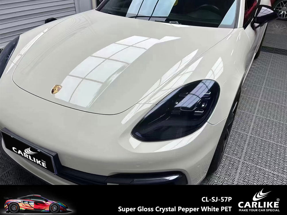 CARLIKE CL-SJ-57P Super Gloss Crystal Pepper White Vinyl PET Liner - CARLIKE WRAP