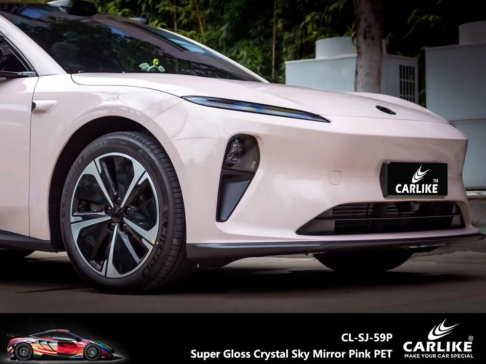 CARLIKE CL-SJ-59P Super Gloss Crystal Sky Mirror Pink Vinyl PET Liner - CARLIKE WRAP