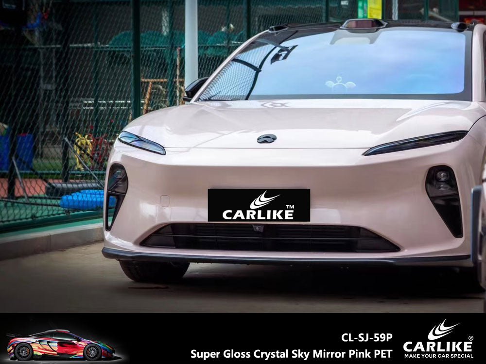 CARLIKE CL-SJ-59P Super Gloss Crystal Sky Mirror Pink Vinyl PET Liner - CARLIKE WRAP