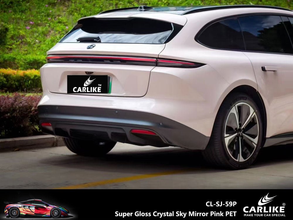 CARLIKE CL-SJ-59P Super Gloss Crystal Sky Mirror Pink Vinyl PET Liner - CARLIKE WRAP