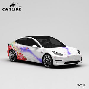 CARLIKE CL-TC010 Pattern Cherry Blossoms High-precision Printing Customized Car Vinyl Wrap