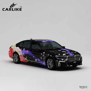 CARLIKE CL-TC011 Pattern Cherry Blossoms High-precision Printing Customized Car Vinyl Wrap