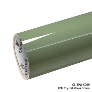 CARLIKE CL-TPU-5009 TPU Crystal Khaki Green Vinyl Heat Repair