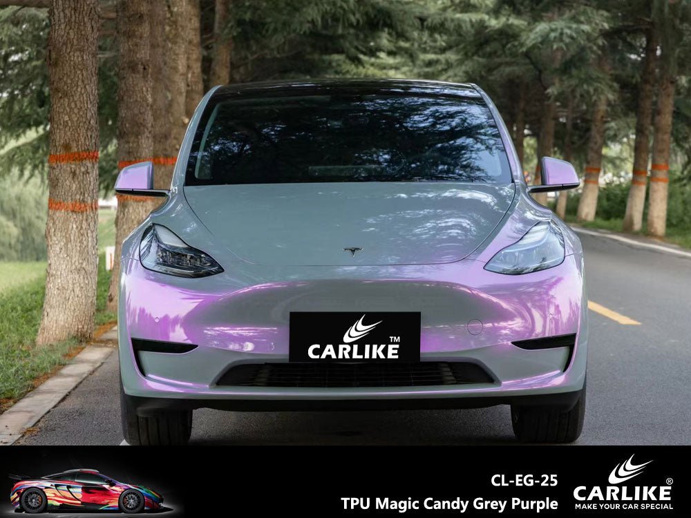 CARLIKE CL-TPU-5013 TPU Magic Candy Grey Purple Vinyl Heat Repair - CARLIKE WRAP