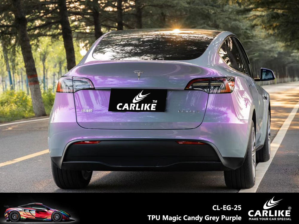 CARLIKE CL-TPU-5013 TPU Magic Candy Grey Purple Vinyl Heat Repair - CARLIKE WRAP