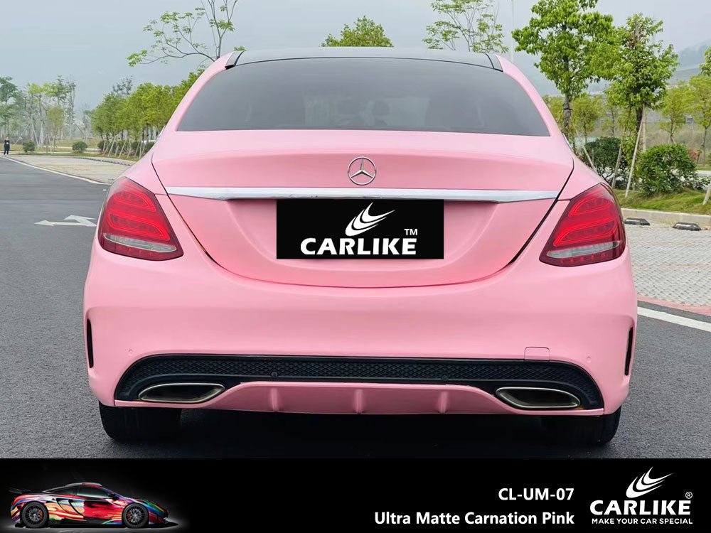  12x60 (1FTx5FT) Ultra Matte Flat Carnation Pink Vinyl Wrap  Auto Car Sticker Decal Film Sheet Bubble Free Air Release Technology with  Tool Kit : Automotive