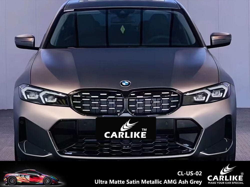 CARLIKE CL-US-02 Ultra Matte Satin Metallic AMG Ash Grey Vinyl - CARLIKE WRAP