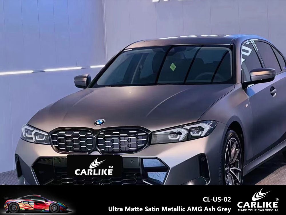 CARLIKE CL-US-02 Ultra Matte Satin Metallic AMG Ash Grey Vinyl - CARLIKE WRAP