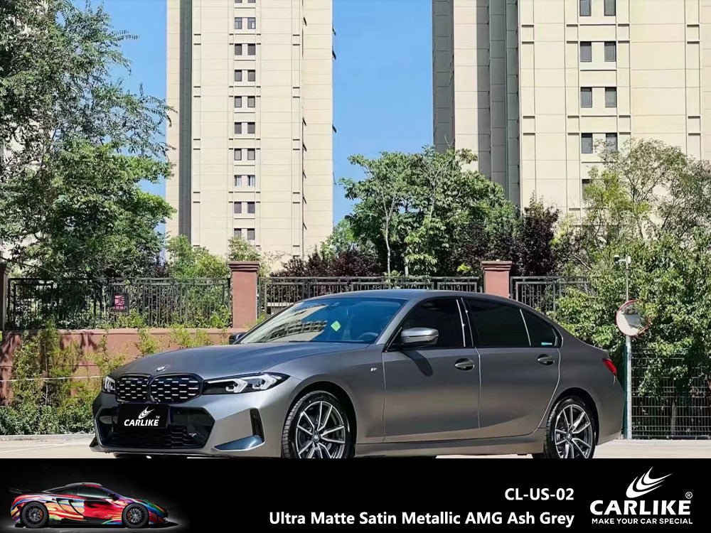 CARLIKE CL-US-02 Ultra Matte Satin Metallic AMG Ash Grey Vinyl - CARLIKE WRAP